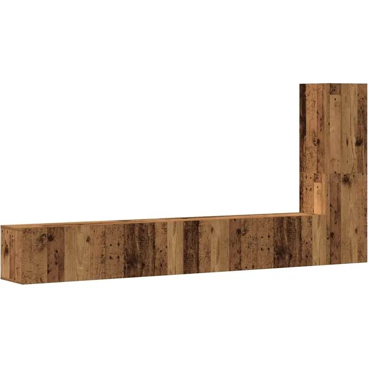 vidaXL 3-tlg. TV-Schrank-Set Wandmontage Altholz-Optik Holzwerkstoff 3329197