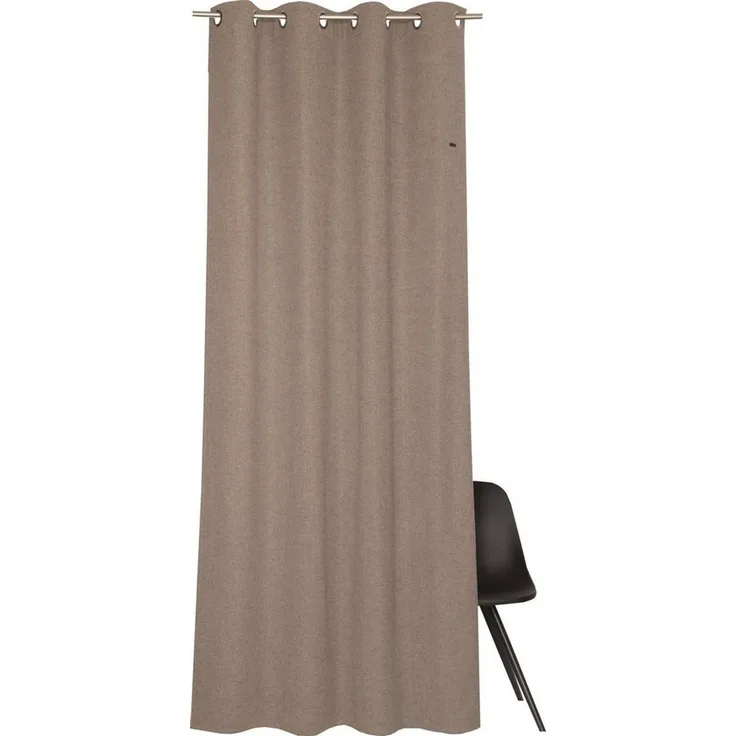 Esprit Vorhang Harp (1 St), Ösen, blickdicht, Microfaser, HxB: 250x140, Blickdicht, mit Lederlabel, (BxH) 140 x 250 cm