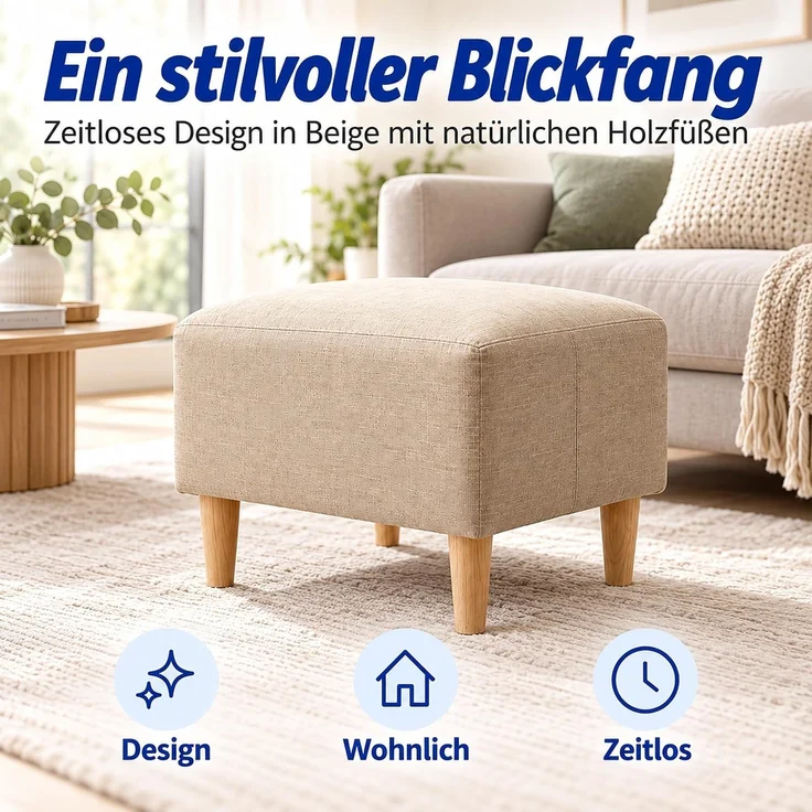 Relaxdays Fußhocker gepolstert – Bild 7