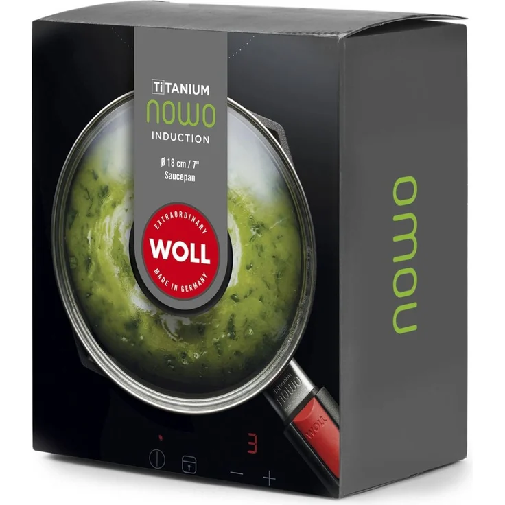 WOLL Guss-Stieltopf NB-NTI-1118-L ultraharte Titanium-Versiegelung Ø 18 cm / 2 L Guss-Alu Induktionsboden Abnehmbarer Griff Alle Herdarten bis 250 °C Spülmaschinenfest – Bild 2