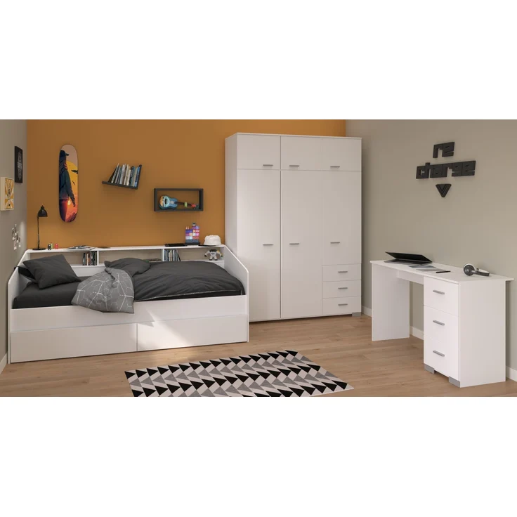 Jugendzimmer-Set >Sleep 42< in Weiss – Bild 1