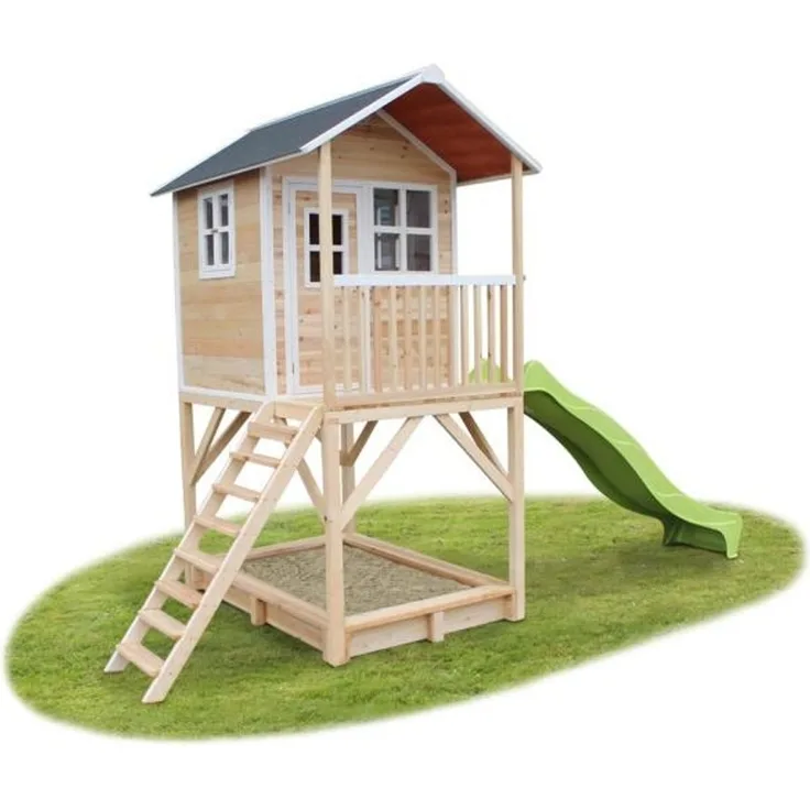 Exit Holz Spielhaus Loft 750 | Braun | 190x269 cm
