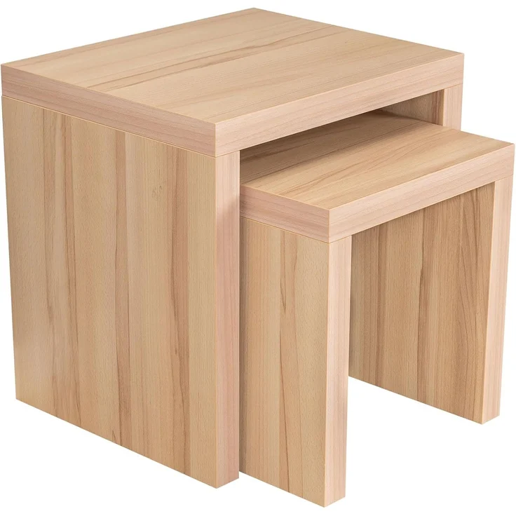 Levandeo® Couchtisch, 2 Satztisch Kernbuche Deutsche Herstellung Couchtisch fest – Bild 1