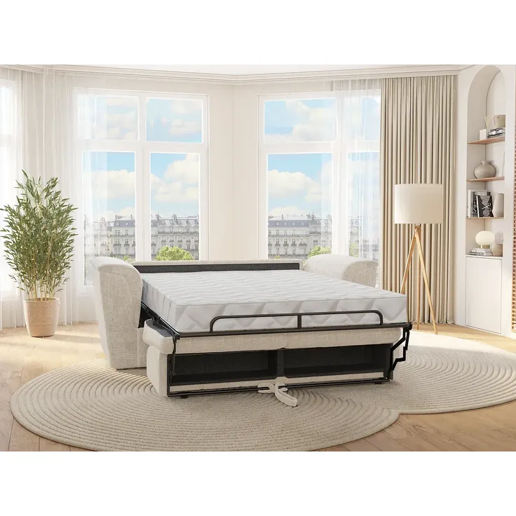 Vente-unique - RIZORA Sofa Stoff Beige - B 223 cm96 cm x H 95 cm x L 230 cm – Bild 2