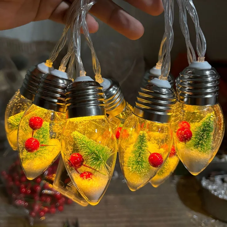 ABC Weihnachts-LED-Lichterkette, rote Früchte, 1,6 m