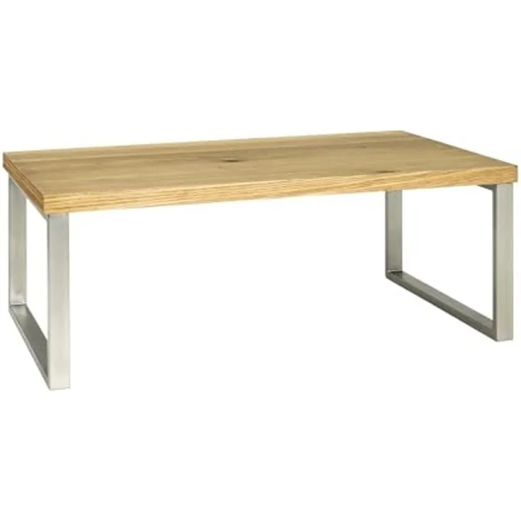 Couchtisch aus Eiche Echtholzfurnier/ Metall, U-Gestell, ca. 100x60 cm