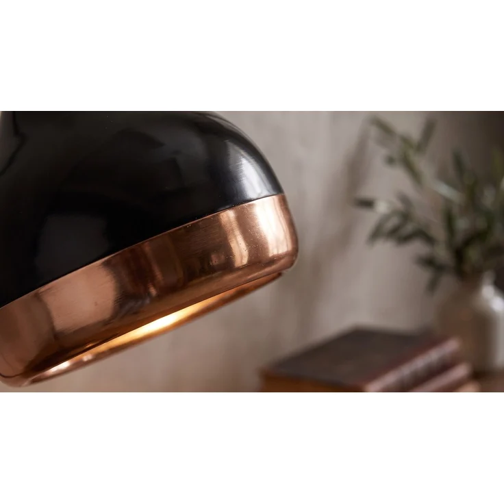 KAWOLA Tischlampe AVENOR Metall schwarz kupfer 52 x 26 x 17 cm – Bild 4