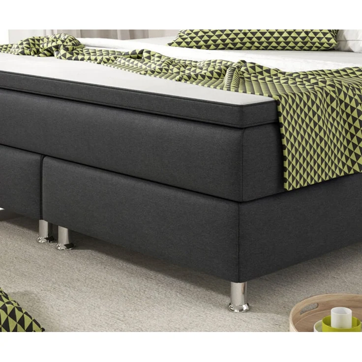 BERN Boxspringbett 180x200cm H3 Anthrazit – Bild 3