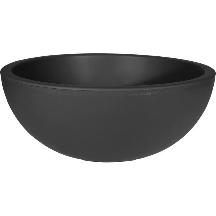Spetebo Pflanzschale Kunsstoff Pflanzschale rund anthrazit - Ø 39 cm (Stück, 1 St, Blumenschale), Blumenkübel aus recyceltem Material