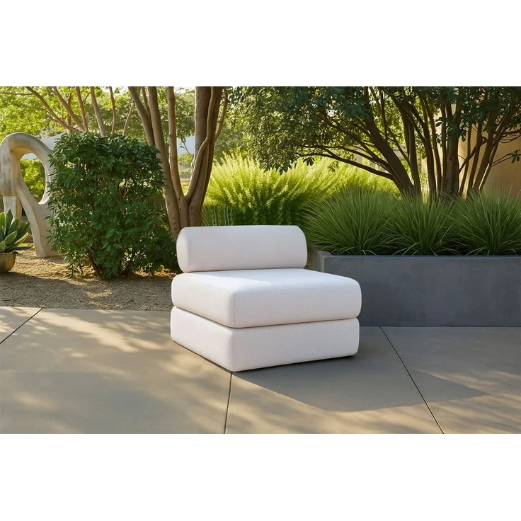 Hellbeige, wandelbare Outdoor-Sessel – Bild 1