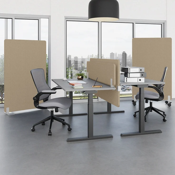 Rheinland Möbel FocusWall STW1016 – Akustik-Stellwand 1000×1600 mm in Stofffarbe Aruba inkl. Standfüßen – Schreibtisch-Trennwand für Büro & Homeoffice – Schallschutz – Made in Germany – Bild 3