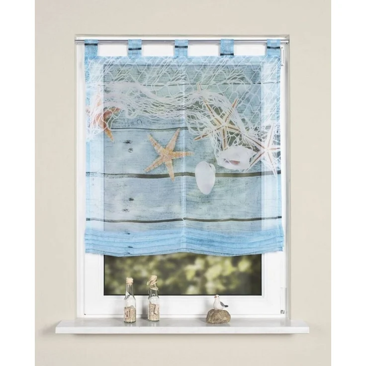 HOME WOHNIDEEN Raffrollo Home Wohnideen Schlaufenraffrollo Voile Digitaldru, standard – Bild 4