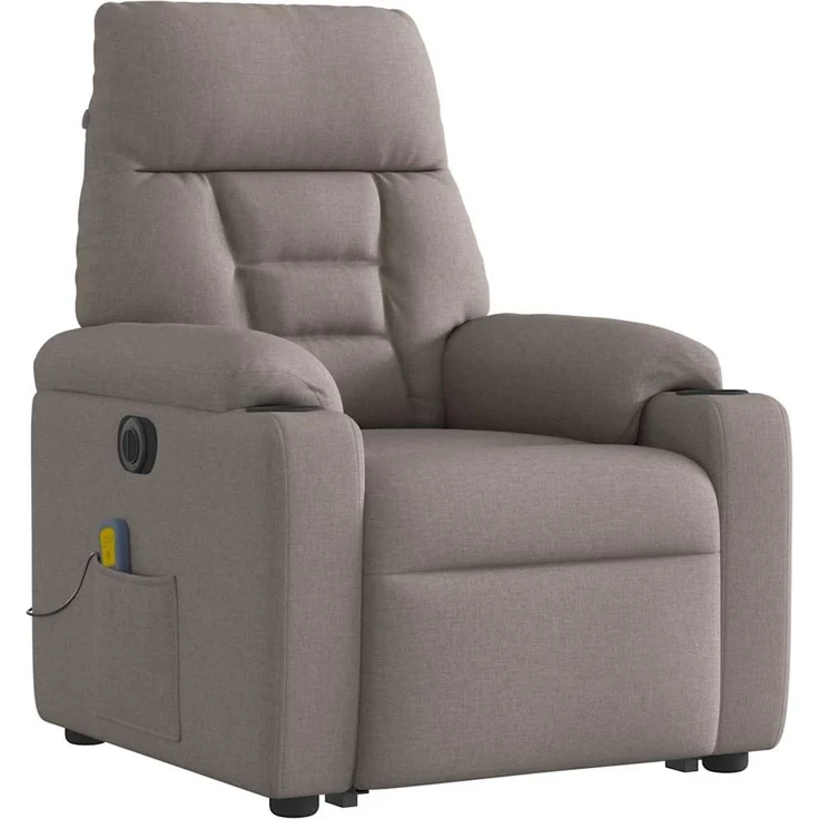 vidaXL Elektrischer Massagesessel mit Aufstehhilfe Taupe Stoff 3303069 – Bild 3