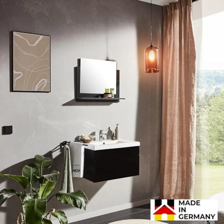 HOME DELUXE Badmöbel-Set 'WANGEROOGE - M', Schwarz – Bild 4