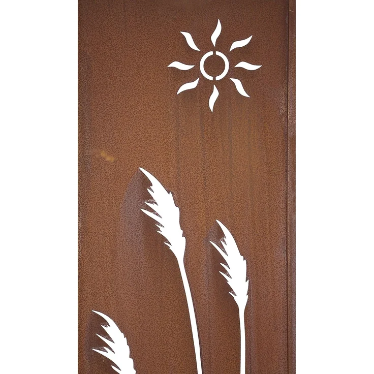 Gartenschild "Schilf" 117x31cm Rostoptik Metall Dekoschild Garten Schild Deko – Bild 3