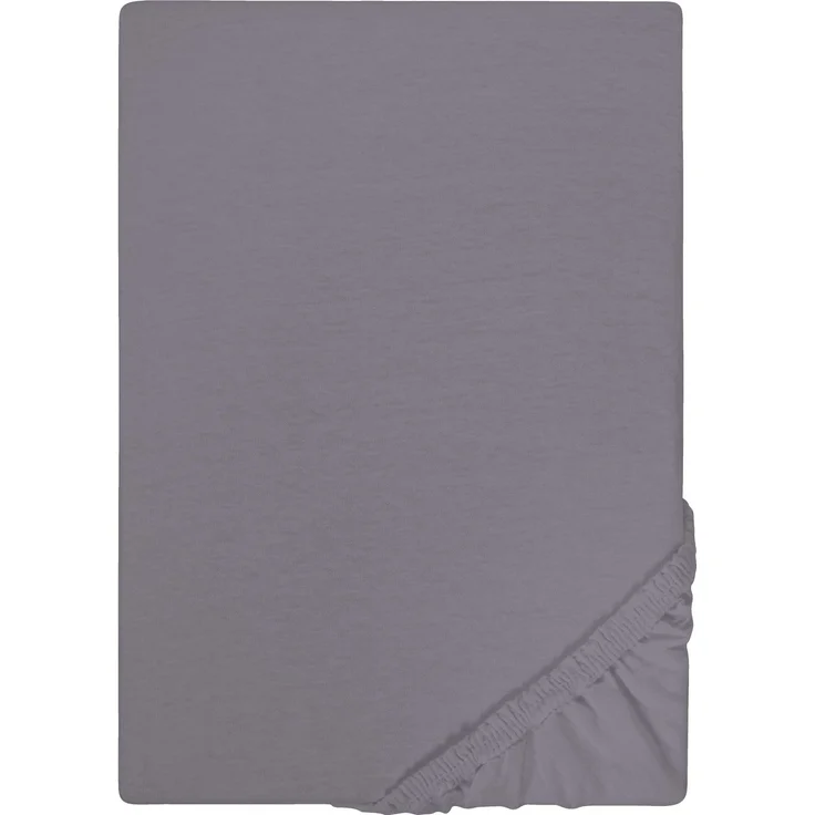 Castell Jersey-Stretch-Spannbetttuch 0077113, silber/grau, 1x 120x200 cm – Bild 5