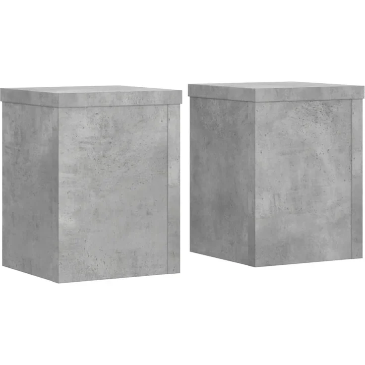 vidaXL Pflanzenständer 2 Stk. Betongrau 15x15x20 cm Holzwerkstoff 852891 – Bild 2