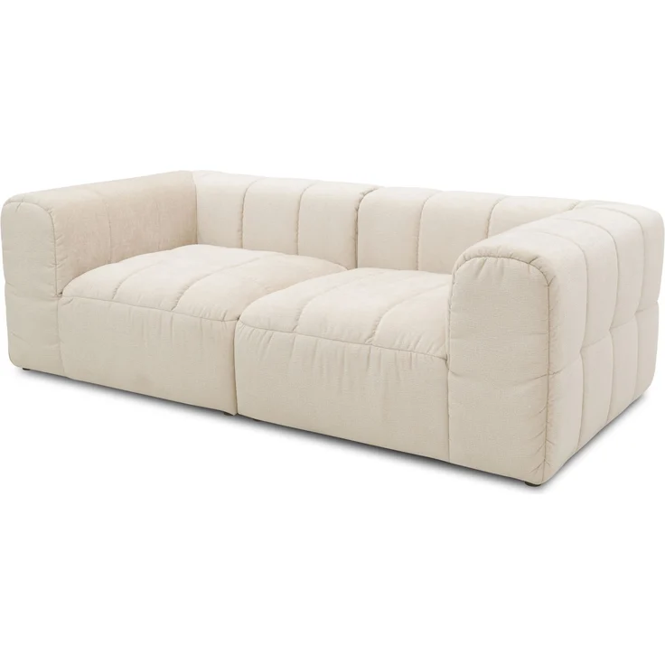 DOMO. collection Sofa 800 019, 2-Sitzer Couch mit Taschenfederkern und gepolsterter Rückenlehne, 2er Bigsofa, Polstergarnitur 113 x 220 x 72 cm (BxTxH), creme – Bild 7