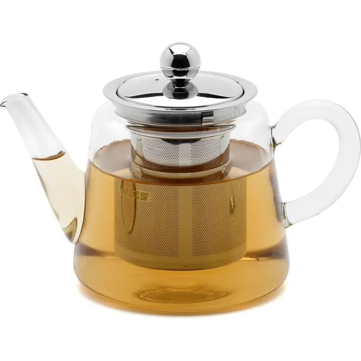 Weis 178010 Teekanne aus Glas mit Edelstahl Filter 450ml