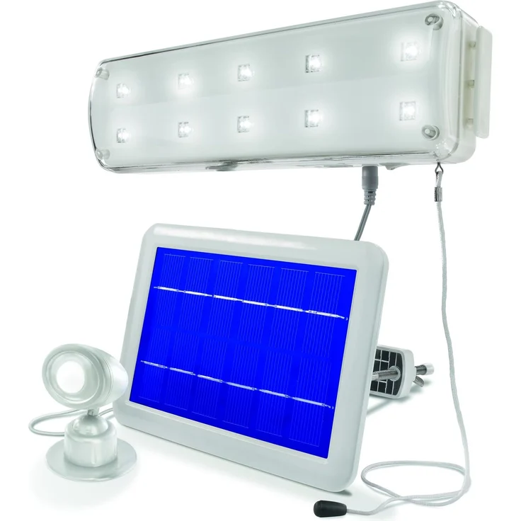 Solar PIR Lichtsystem mit Bewegungsmelder 6500K kaltweiß, 102091