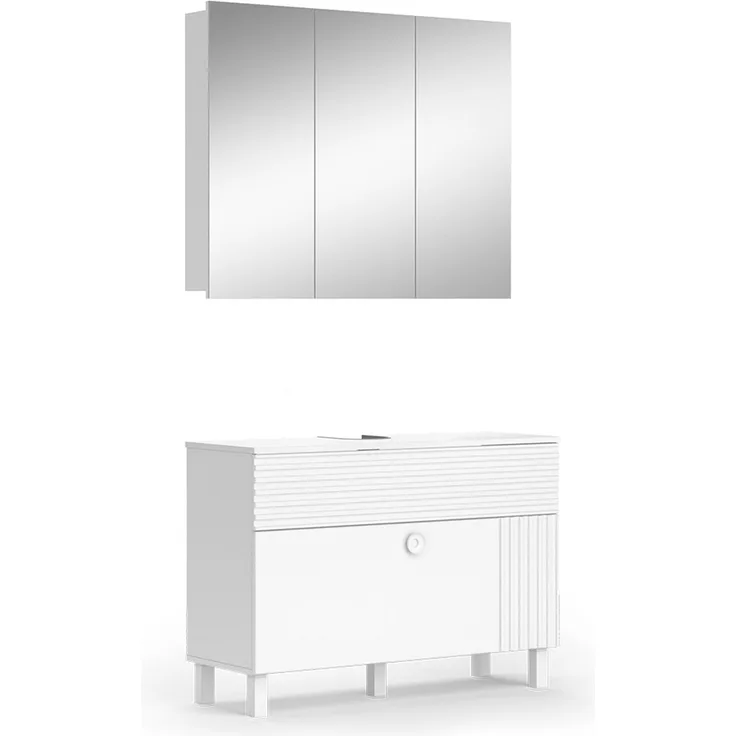 Badmöbel-Set Sola Weiß 2-teilig Vicco