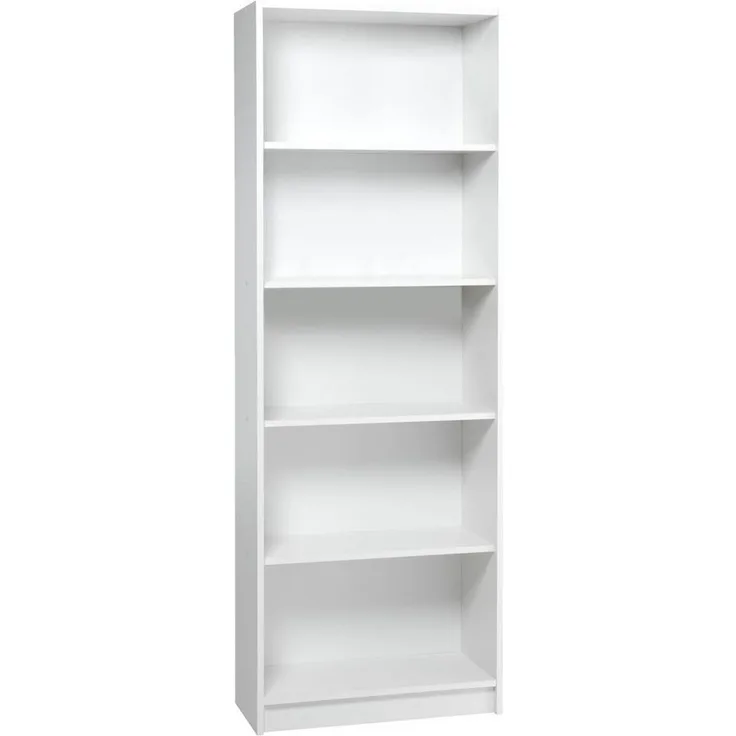 Home Collective Bücherregal Aktenregal Standregal Raumteiler mit 5 offenen Fächern aus MDF Holz, in weiß, Breite 60 cm