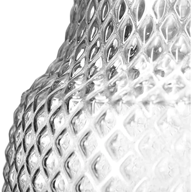 LEONARDO Poesia Tisch-Vase, handgefertigte Deko-Vase in Grau, bauchige Blumen-Vase und Kerzen-Halter aus Glas, 22,5 cm hoch, großes Windlicht – Bild 5