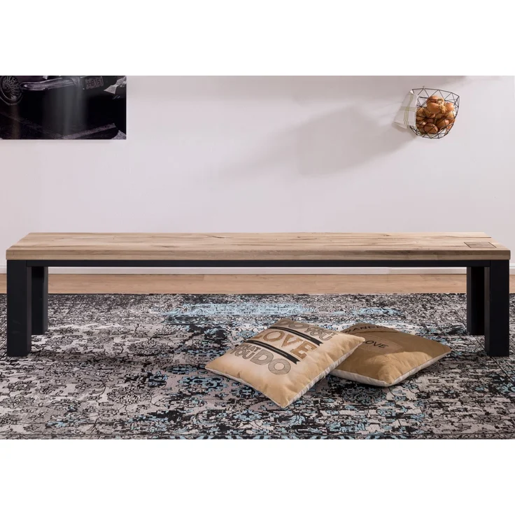 Bank Wildeiche 200x35x45 bianco geölt VILLANDERS #225 – Bild 3