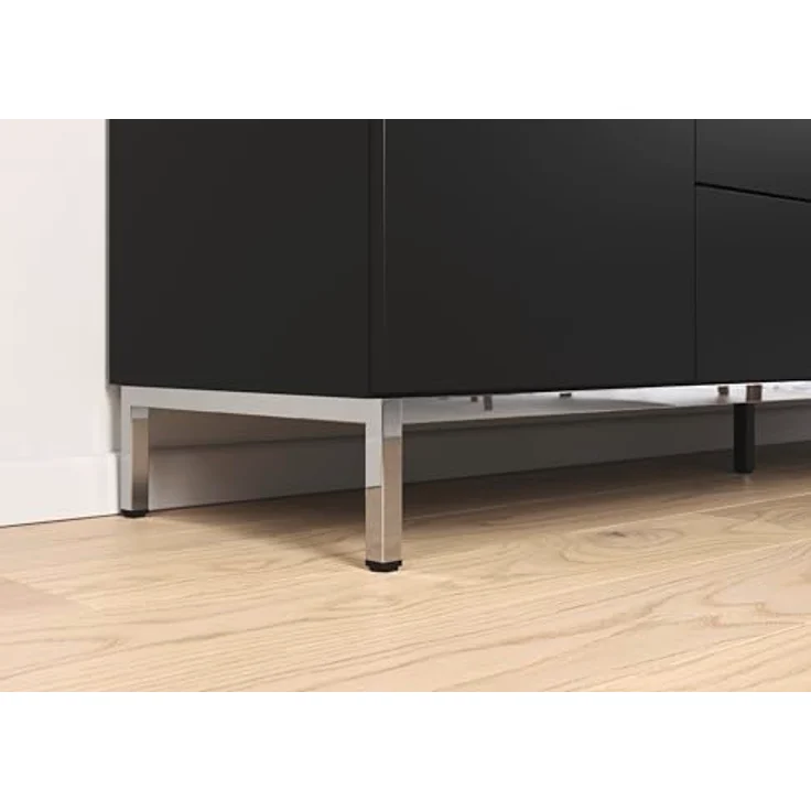 Rauch Möbel Flipp, Nachttisch für Schlafzimmer, Flur, Garderobe, 1-türig, 5 Schubladen, mit Softclose-Funktion, Farbe Front Glas Schwarz, Breite 120 cm – Bild 5