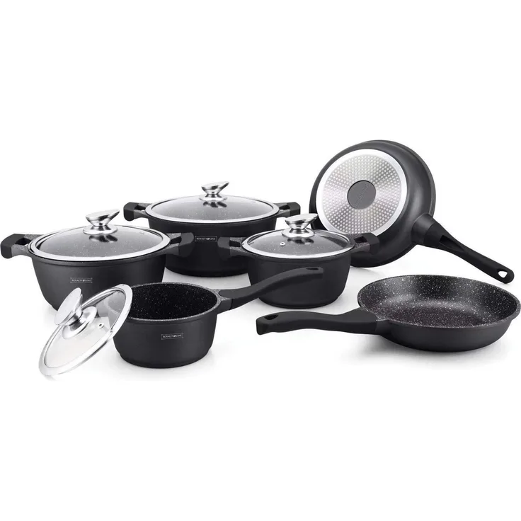 Royalty Line 10-Teiliger Topf mit Keramikbeschichtung Schwarz