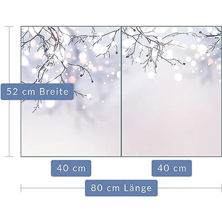Herdabdeckplatte Abdeckung Ceranfeld Abdeckplatte Schneidebrett 2-Teilig 80x52 Natur Beige Spritzschutz Glasplatte Ceranfeldabdeckung Schutz Herdschutz Sicherheitsglas Glasschneidebrett 2x40x52 – Bild 2