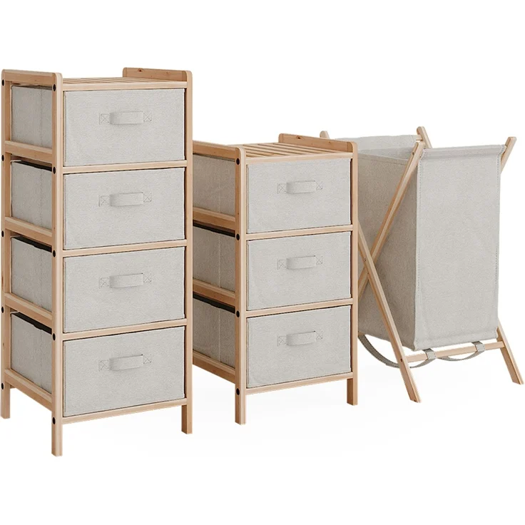 Badmöbel-Set Bruno Beige 3 Teile Vicco – Bild 1