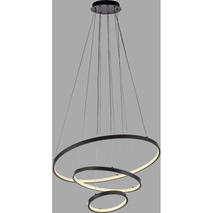 JUST LIGHT 15070-18 CERCHI Pendelleuchte schwarz 3000K – Bild 3