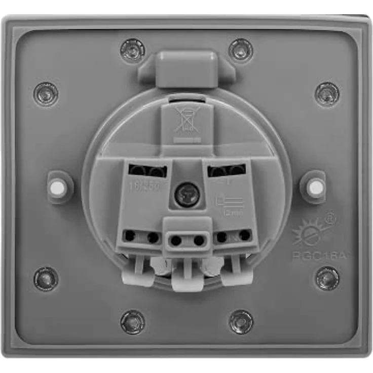 Boden Einbausteckdose, IP44, Edelstahl, 3680W – Bild 4