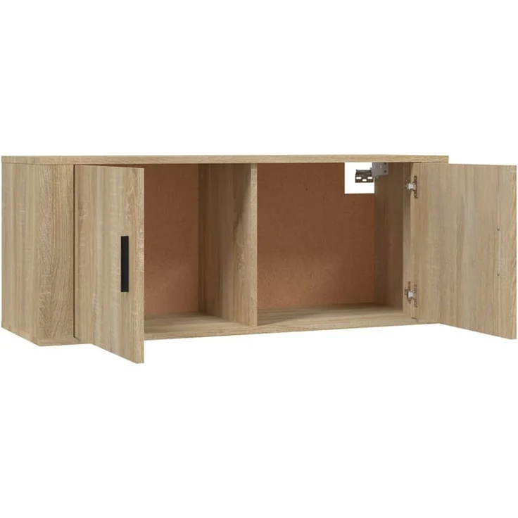 2 pcs TV-Wandschrank, TV Hängeboard Hängeschrank Sonoma-Eiche 100x34,5x40 cm – Bild 5