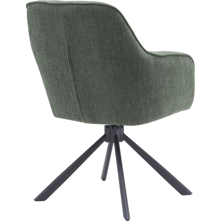 Armlehnstuhl >Avola< (2er-Set) Federkern, Drehfunktion, in Waldgrün - 57x87x65 (BxHxT) – Bild 7