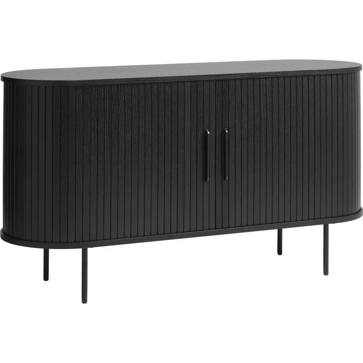 Sideboard >Nerja< in Schwarz - 140x76x45 (BxHxT) – Bild 1