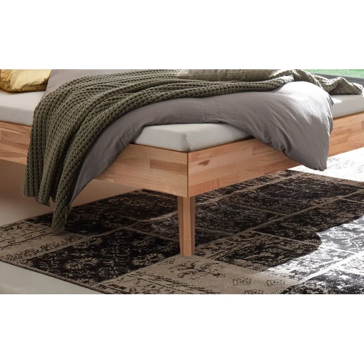 Hasena Massivholzbett Ortona Kernbuche natur, geölt 90x210 cm, Fußhöhe 20 cm – Trento – Bild 4