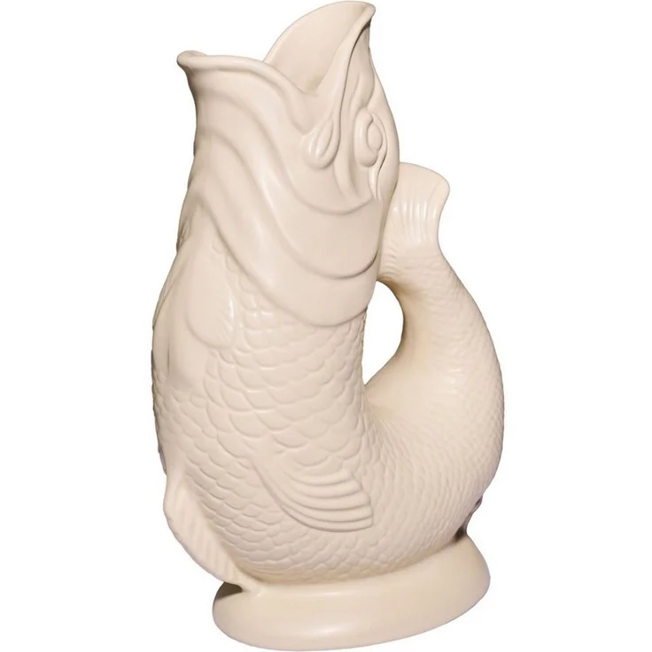Gluckigluck Wasserkaraffe, (Original Gluggle Jug aus England), mit Gluckergeräusch, handgefertigt, ikonisches Fisch-Design, 1,2 L – Bild 2