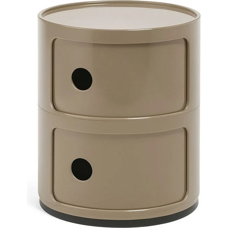 Kartell Container Componibili mit zwei Fächern Taupe – Bild 1