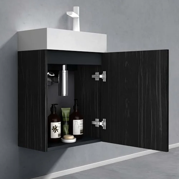 doporro Badezimmer-Set Badmöbel-Set Gäste WC Waschbecken Waschtisch mit Unterschrank PISA – Bild 7