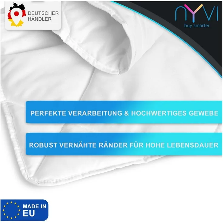NYVI Microfaserbettdecke Bettdecke DreamScience Comfort 135x200 cm Ganzjahresdecke 300 gsm, Füllung: Mikrofaser, Bezug: Polyester Mikrofaser, Premium Steppdecke, Bei 95°C Waschbar Kochfest, Atmungsaktiv