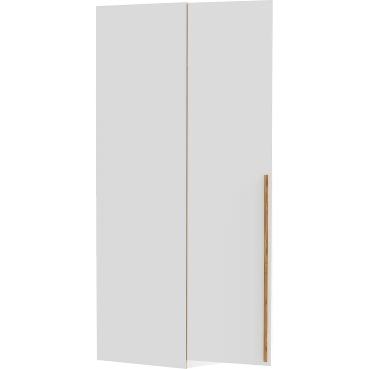Eckkleiderschrank >SMARTROOM< in Weiss / Catania Eiche - 94,1x215x94,1 (BxHxT) – Bild 5