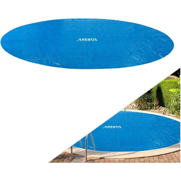 Arebos Solarabdeckplane Wärmeplane Solarfolie Solarplane Solarheizung Pool Heizung (Stück, Blau), Lässt sich auf die gewünschte Größe zuschneiden – Bild 1