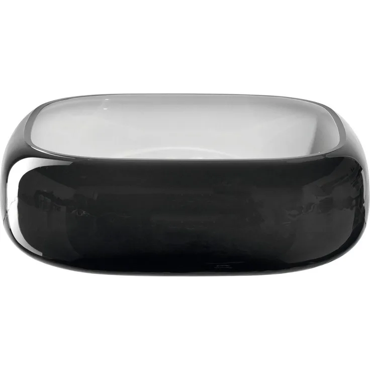 Leonardo Schale Milano, Dekoschale, Ablage, Kalk-Natron Glas, grau, 23x23 cm, 041658