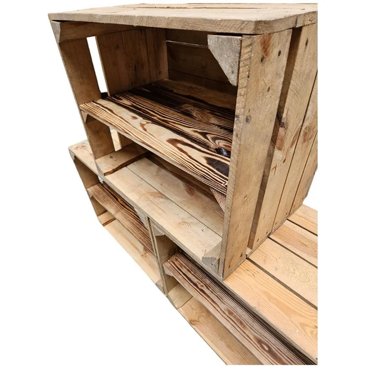 Holzkiste Obstkiste Vintage 50x40x30cm Boden Lang – Bild 8