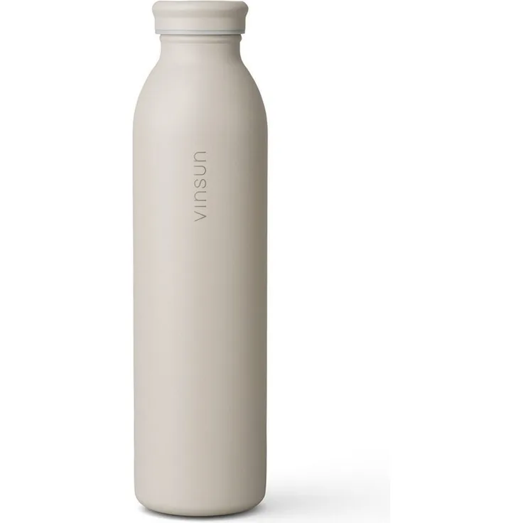Vinsun Isolierflasche Edelstahl Flasche 600ml, Thermoflasche doppelwandig isoliert BPA frei, Auslaufsicher, Kohlensäure geeignet, bruchsicher, Kalt- & Heißgetränk
