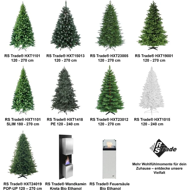HXT 1101 180 cm künstlicher Weihnachtsbaum inklusive Metallständer, exklusiv & hochwertig, schwer entflammbar – Bild 5