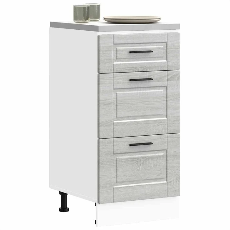 vidaXL Küchenunterschrank Porto Grau Sonoma Holzwerkstoff 854226 – Bild 1