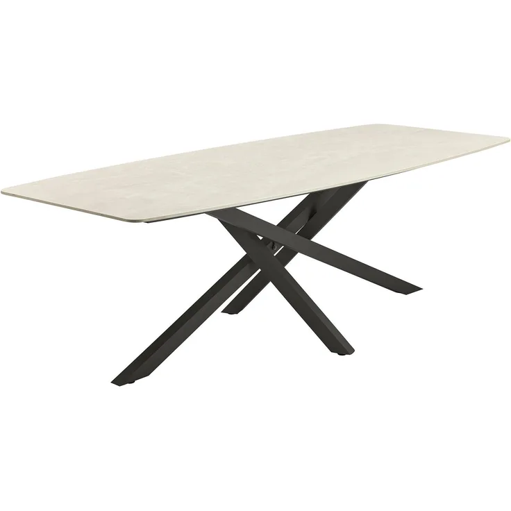 Gartentisch Como, Aluminium, Anthrazit, Beige, 200 x 75 x 100 cm